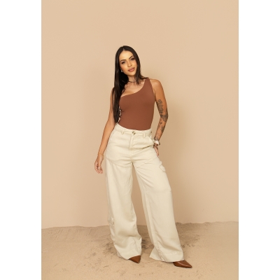 Calça Pantalona Bolso Utilitário