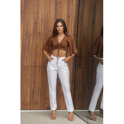 Calça Mom Branca